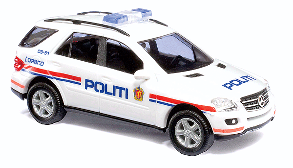Emergency Automobile 2005 Mercedes-Benz M-Klasse W164 SUV - Assembled -- Norwegian Police (blue, silver, Norwegian Lettering)