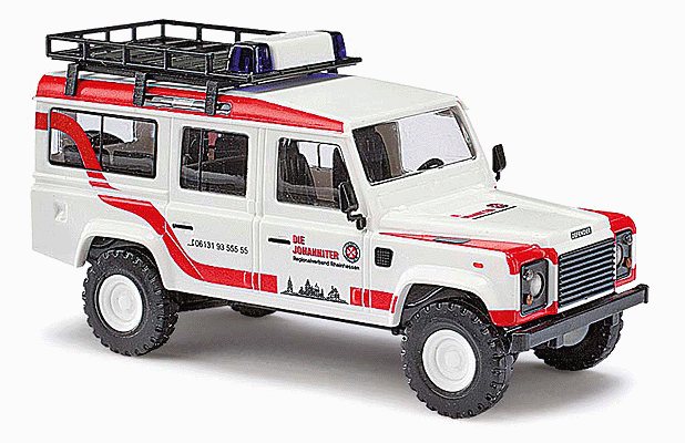 1983 Land Rover Defender SUV - Assembled -- Johanniter (white, red, German Lettering)