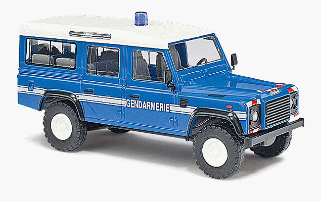 1983 Land Rover Defender SUV - Assembled -- Police (blue, white, French Lettering)-1
