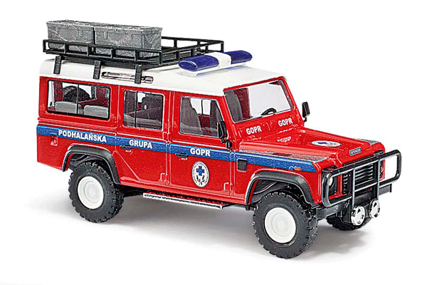 1983 Land Rover Defender SUV - Assembled -- Polen Mountain Watch Service Bergwacht (red, blue, white, German Lettering)