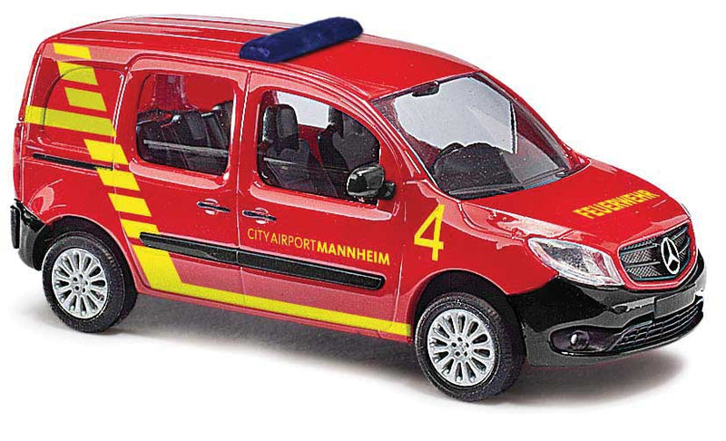 2012 Mercedes-Benz Citan Kasten Passenger Van - Assembled -- Mannheim, Germany, City Airport (red, yellow, German Lettering)