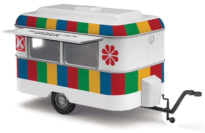 1972 Nagetusch Concession/Office Trailer - Assembled -- Dresdner Verkehrsbetriebe (yellow, black, German Lettering)