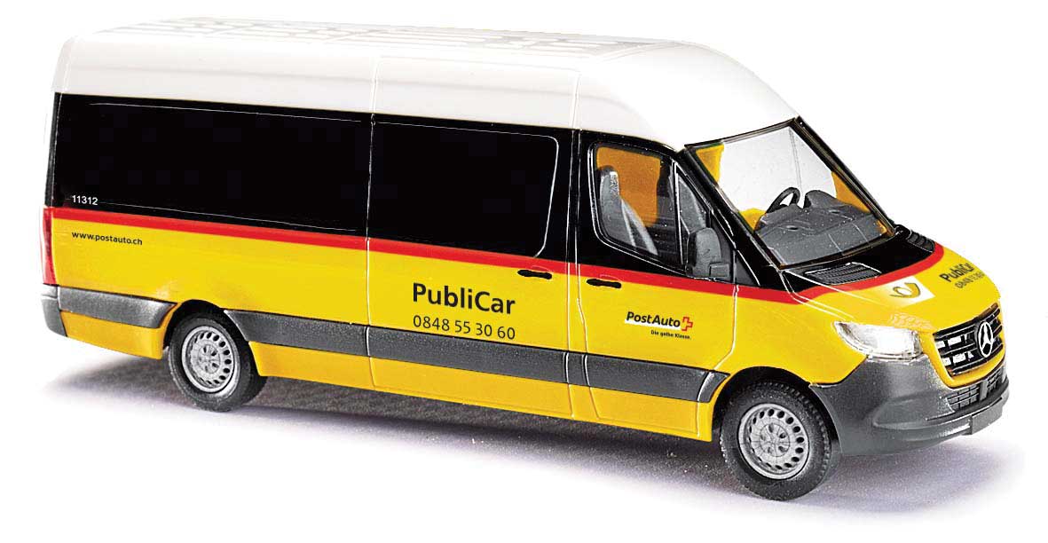 2014 Mercedes-Benz Sprinter Long-Wheelbase High-Roof Cargo Van - Assembled -- Swiss Post (yellow, white, red, German Lettering)
