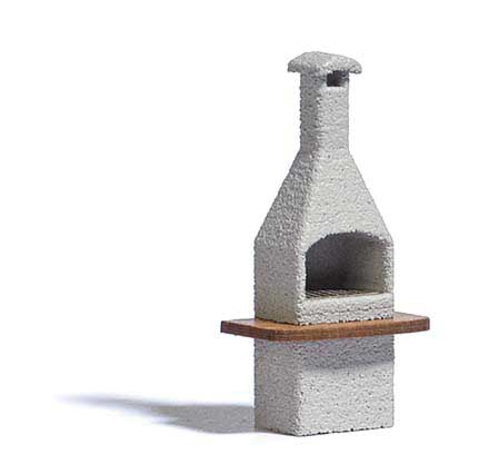 Stone Chimney Barbecue with Glowing Fire - Action Set -- 14-16V-2