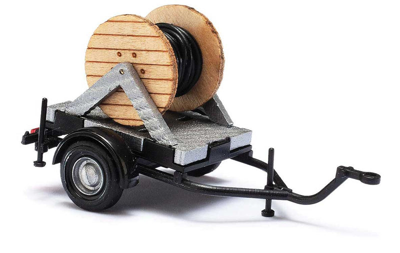 Cable Reel Trailer with Load - Assembled -- Gray