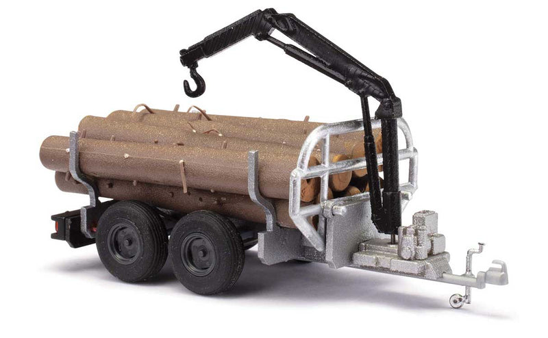 Logging Trailer with Hoist - Assembled -- Silver, Black
