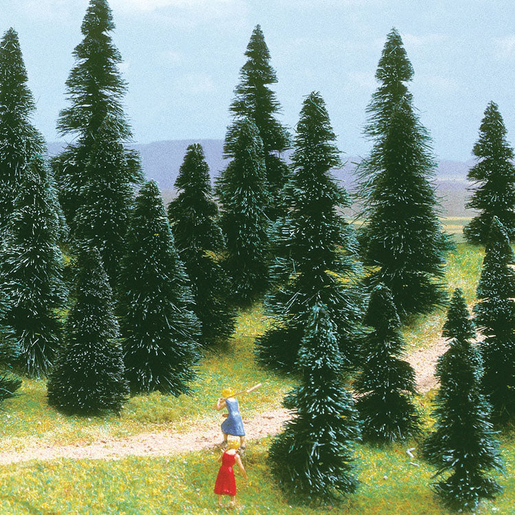 Pine Trees -- 2-3/8 - 4-5/16" 6 - 11cm Tall pkg(10)