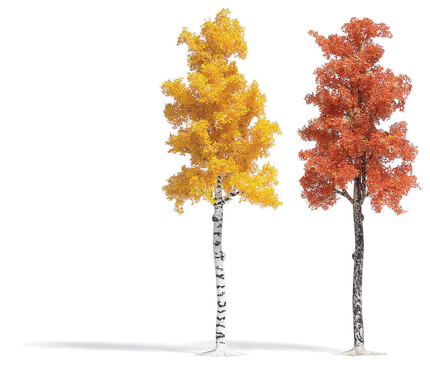 Sycamore & Birch Trees -- 1 of Each, 6-1/2" 16.5cm Tall