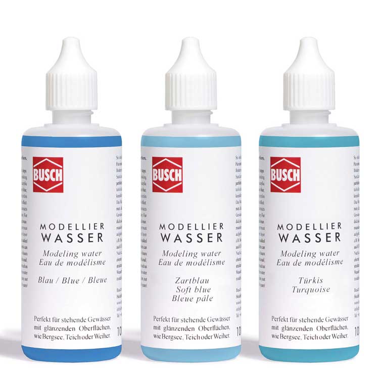 Modeling Water Color Set -- 1 Each: Turquoise, Blue, Light Blue 3.4oz 100ml-2
