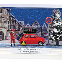 Complete Miniature Scene -- "Hard Luck Santa"
