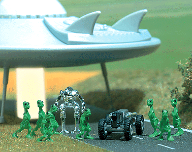 Complete Miniature Scene -- Alien Arrival