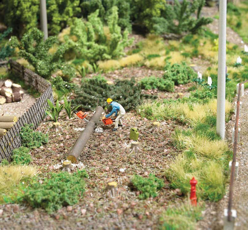 8 Tree Stumps, 2 Chainsaws and Gas Can Set-1