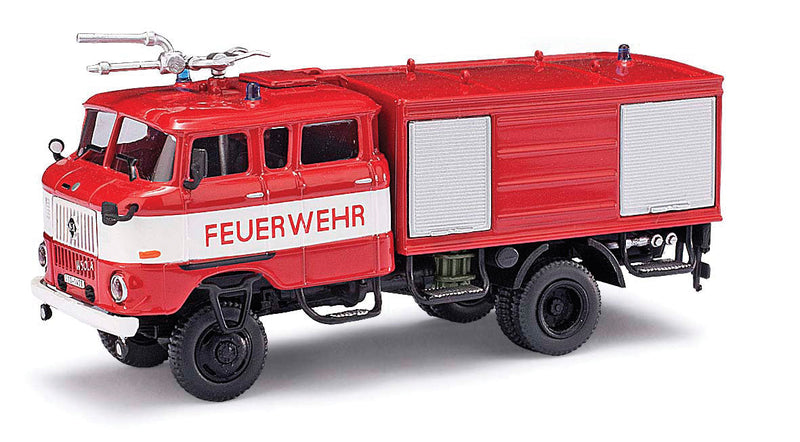 1984 IFA W50 GMK Crew-Cab Fire Truck W/Metal Box Body - Assembled - Espewe -- Fire Department (red, white, German Lettering)