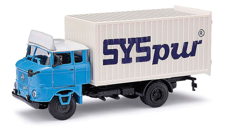 1984 IFA W50L MK Box Delivery Truck - Assembled - Espewe -- SYS pur (blue, white, German Lettering)