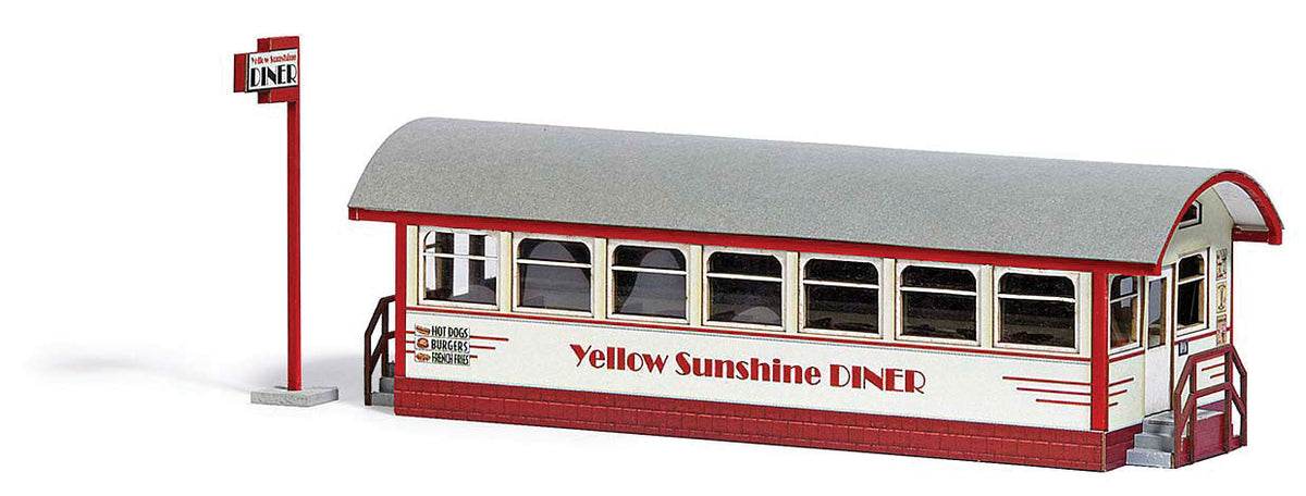 Yellow Sunshine Diner -- Laser-Cut Card Kit - 5-1/4 x 1-3/4 x 1-5/8" 13.3 x 4.5 x 4.2cm-3