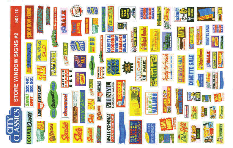 Store Window Signs -- Set #2