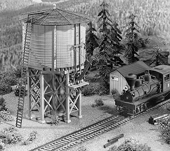Water Tower -- 4 x 4" 10.2 x 10.2cm