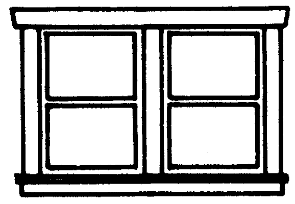 Windows (White Plastic) -- Short, Side-by-Side, 2-Pane pkg(3)