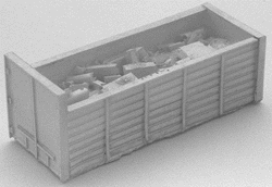 Roll-On/Off Garbage Bin w/Load