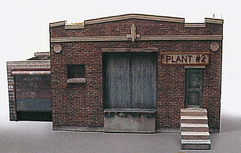 Plant #2 Precision Card Model Kit -- Small Triangular Factory w/Dock