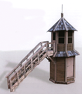 Gateman's Tower Precision Card Model Kit -- Octagonal Gate Tower