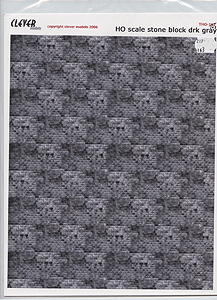 Self-Adhesive 8-1/2 x 11" Flat Sheet -- Dark Gray Stone Block