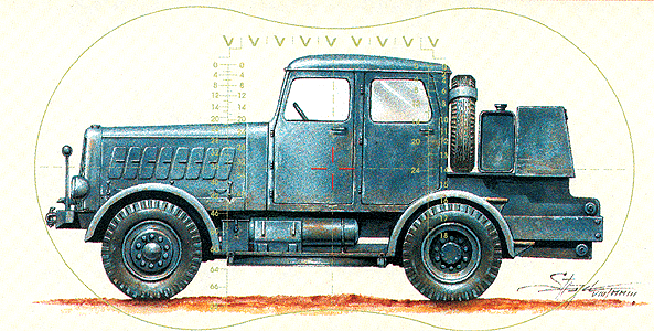 Military - German Army WWII - Rockets & Support Equipment (Resin Kit) -- Hanomag Tractor; Use w/V012 Trailer & V013 V2 Missile