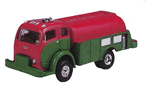 Mini Metals American Trucks White (Assembled & Painted Diecast Metal) -- 1953 3000 Cabover Local Fuel Delivery Tank Truck