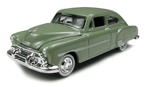 Mini Metals - American Automobiles - Chevrolet (Diecast, Assembled & Painted -- 1951 Fleetline 2-Door Hardtop (Aspen Green Metallic)