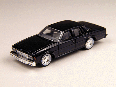 Mini Metals - American Automobiles - Chevrolet (Diecast, Assembled & Painted -- 1978 Impala 4-Door Sedan (Dark Blue Metallic)