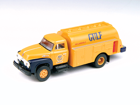 Mini Metals 1954 Ford F700 Tank Truck w/Driver Figure -- Gulf Oil Co.