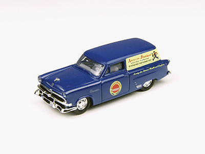 1953 Ford Courier Sedan Delivery Station Wagon - Assembled - Mini Metals(R) -- American-Standard Plumbing Repair (blue, white, red)