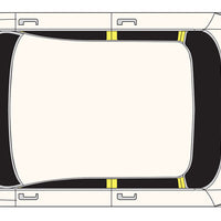 1955 Ford Fairlane 4-Door Town Sedan - Assembled - Mini Metals(R) -- Goldenrod Yellow/Snowshoe White