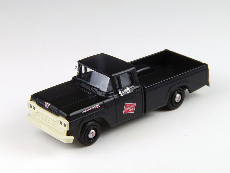 1960 Ford F-100 1/2-Ton Pickup Truck - Assembled - Mini Metals -- Milwaukee Road (black)-1