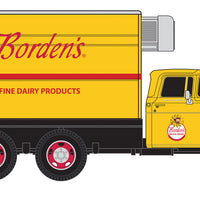 1960 Ford F-500 Box-Body Reefer Truck - Assembled - Mini Metals -- Borden's Dairy (yellow, black, red)