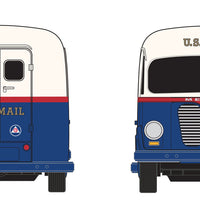 1940/50s International Harvester Metro Delivery Van - Assembled - Mini Metals -- United States Mail (red, white, blue)