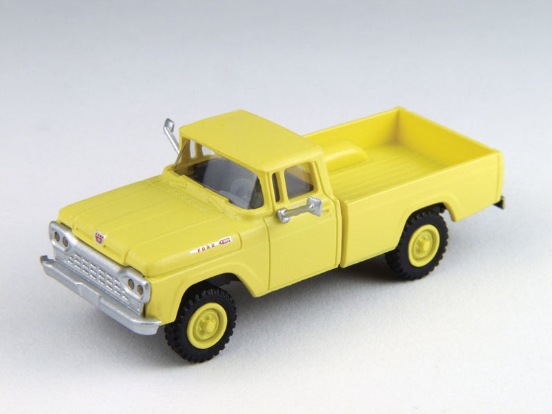 Ford F-100 4x4 Pickup Truck - Assembled - Mini Metals(R) -- Goldenrod Yellow-1