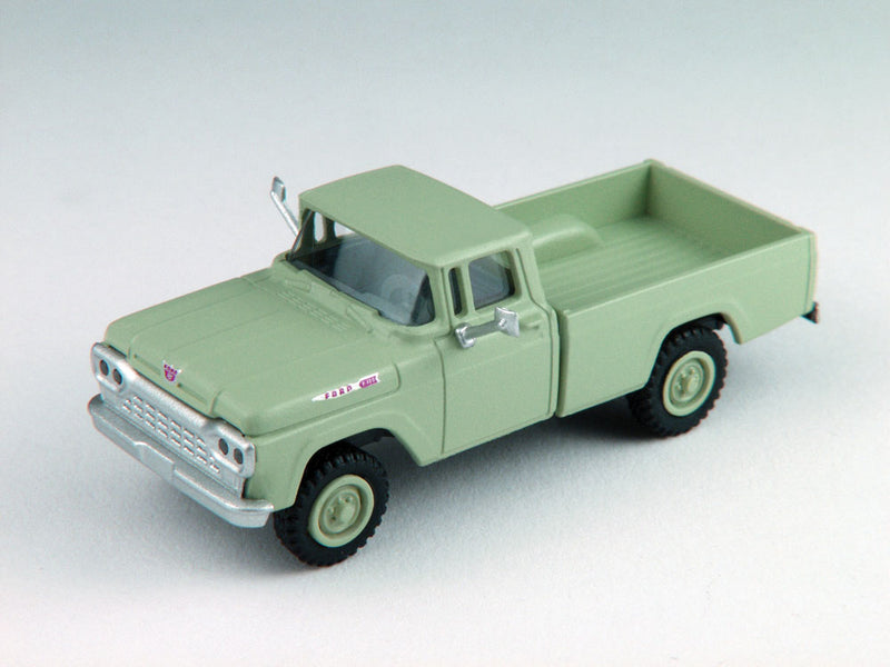 Ford F-100 4x4 Pickup Truck - Assembled - Mini Metals(R) -- April Green-1