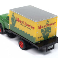 1954 Ford Box-Body Delivery Truck - Assembled - Mini Metals(R) -- Mayflower (green, yellow)