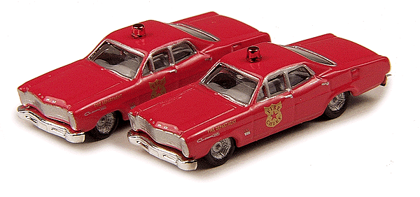 Mini Metals Emergency - Fire Dept. Vehicles (Diecast, Assembled) -- 1967 Ford Custom 500 Fire Chief