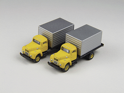 Mini Metals International Harvester R-190 Express Van Assembled -- Yellow Cab, Silver Body, No Lettering