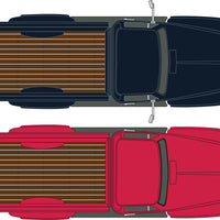 1954 Ford F250 Pickup Truck 2-Pack - Assembled - Mini Metals(R) -- Vermillion Red & Sheridan Blue