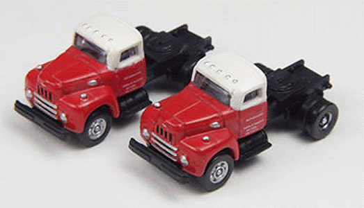 Mini Metals "Transition Era" Semi-Tractor 2-Pack - International R-190 -- Santa Fe Railroad Express Service 2-Pack