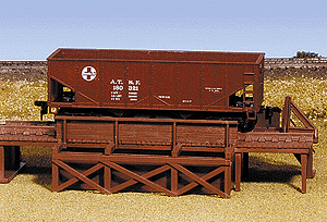 Two-Bay Operating Hopper -- Santa Fe (Tuscan, white)