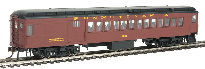 MP-54 Heavyweight Combine - Ready to Run -- Pennsylvania Railroad 4701 (Tuscan, black, Roman Lettering)
