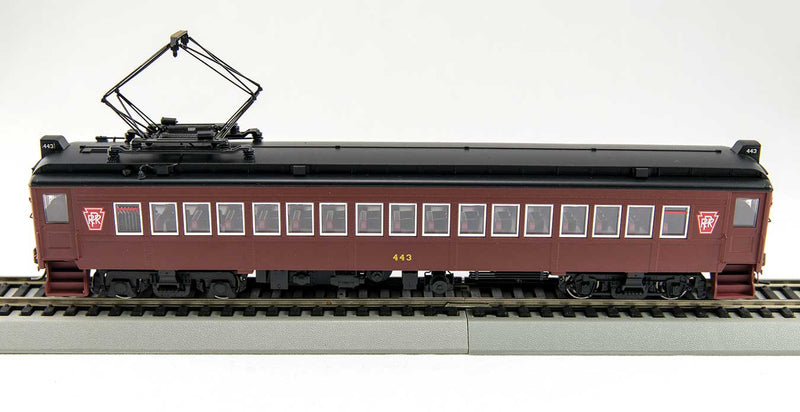 Electric MumP54 MU Coach w/Pantograph - Standard DC -- Pennsylvania Railroad #631 (Tuscan, black, red Keystone, Aluminum Windows)