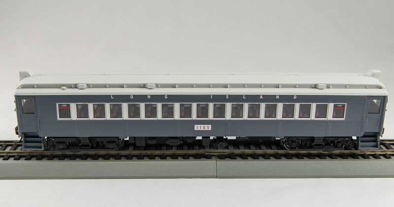 Electric MumP54 MU Coach w/Non-Operating 3rd Rail Shoe - Standard DC -- Long Island #1508 (Tichy, gray, black, white Window Stripe)