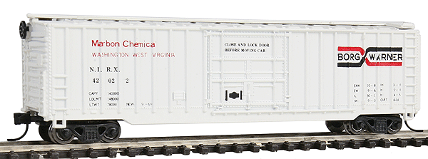 50' Rib Boxcar -- Borg Warner