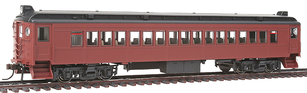 Electric Non-Powered mP54 MU Coach, No Pantograph - Ready to Run -- Painted, Unlettered (Post-War Tuscan, black Roof)