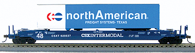 Gunderson Maxi III Husky Stack with trailer -- CSX #2